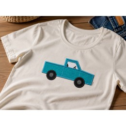 Pickup Truck Applique Embroidery Design 3 Sizes