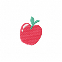 Red Apple Machine Embroidery Design