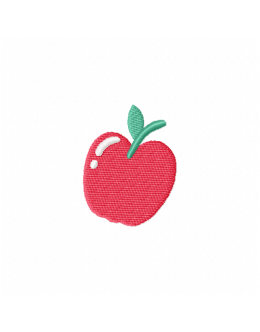 Red Apple Machine Embroidery Design